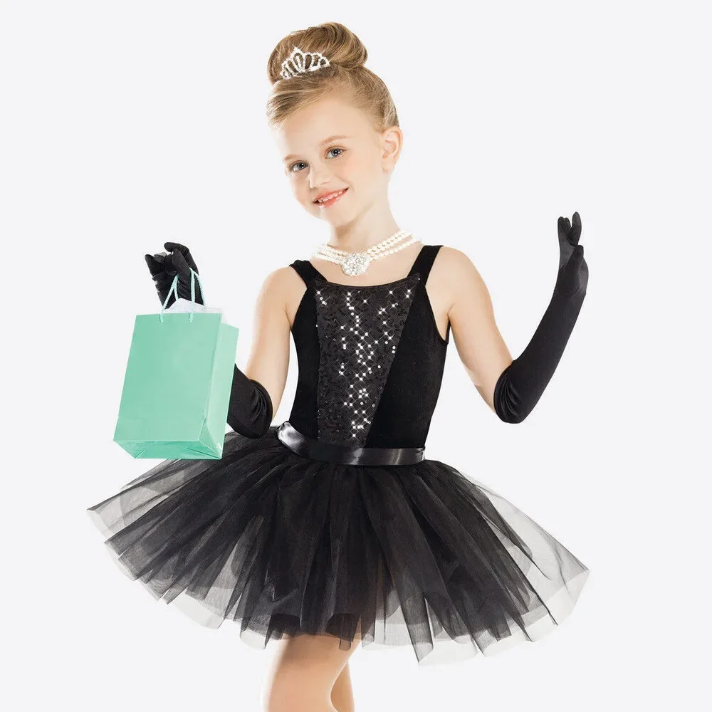 Pre-Owned Dance Costume Revolution RC20913 Small Child Black Tutu Ballet Sequin